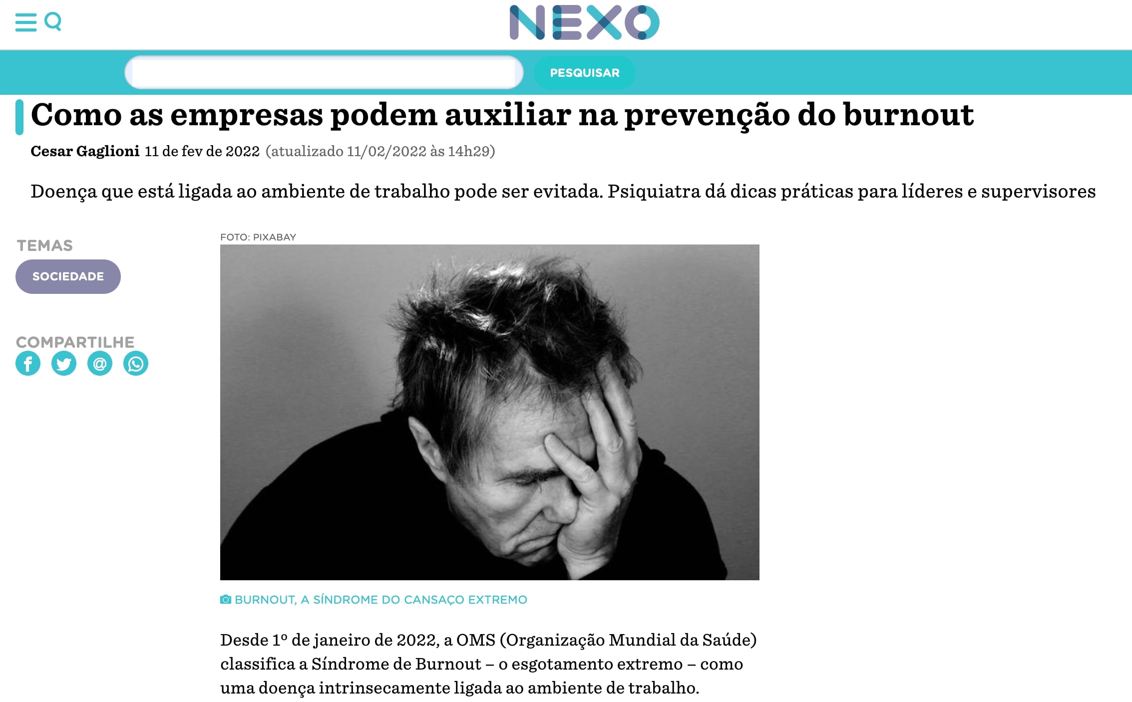 prevencao de burnout, prevencao sindrome de burnout, prevencao de burnout nas empresas, entrevista burnout